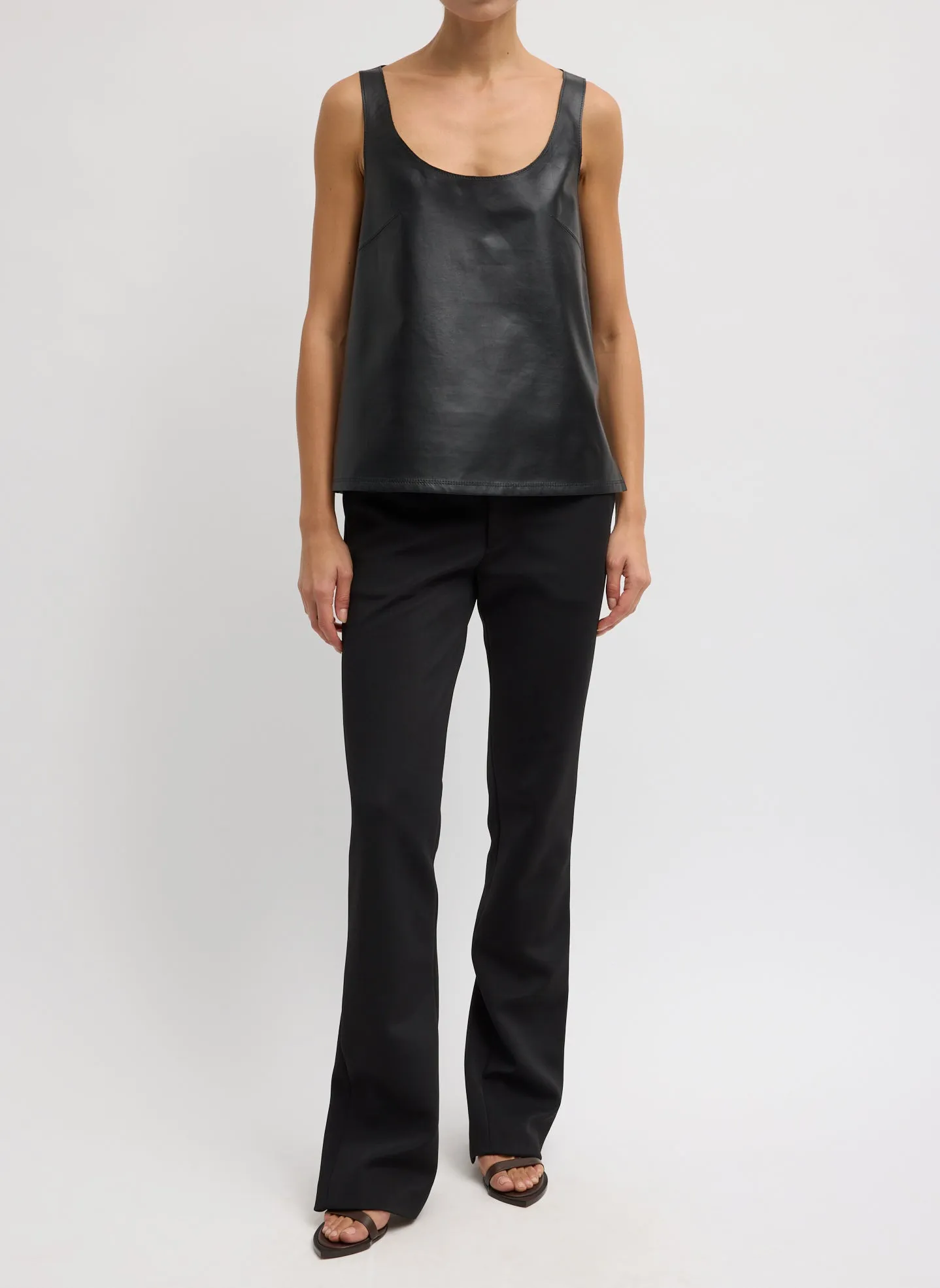 Spring Bonded Twill Elfie Trousers With Slits sold by Tibi