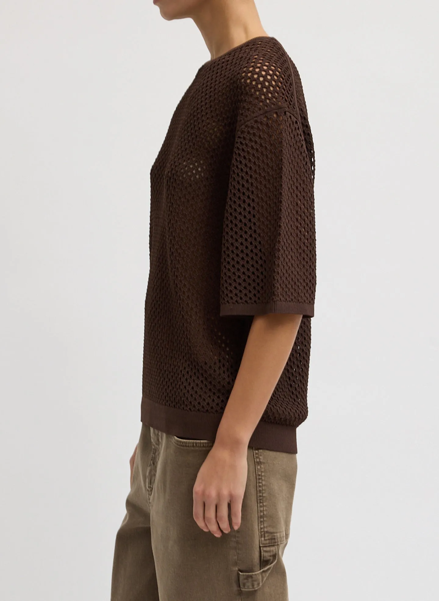 Crochet Netting Oversized Easy T-Shirt sold by Tibi product image thumbnail 2