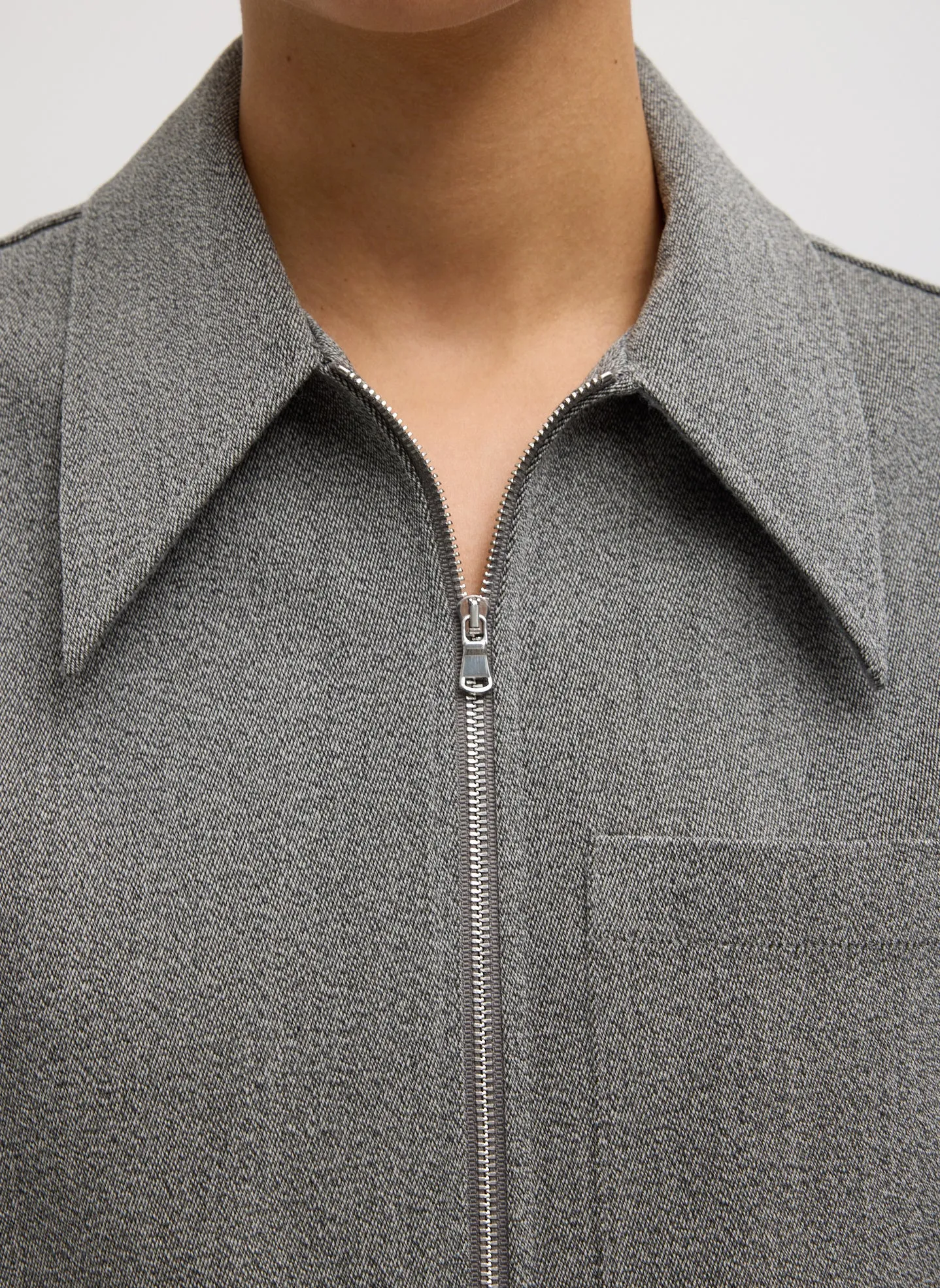 Structured Wool Zipper Jacket sold by Tibi product image thumbnail 5