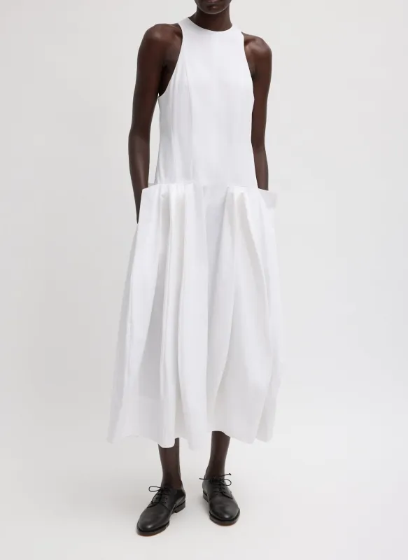 Compact Eco Poplin Pinched Pleat Dress sold by Tibi