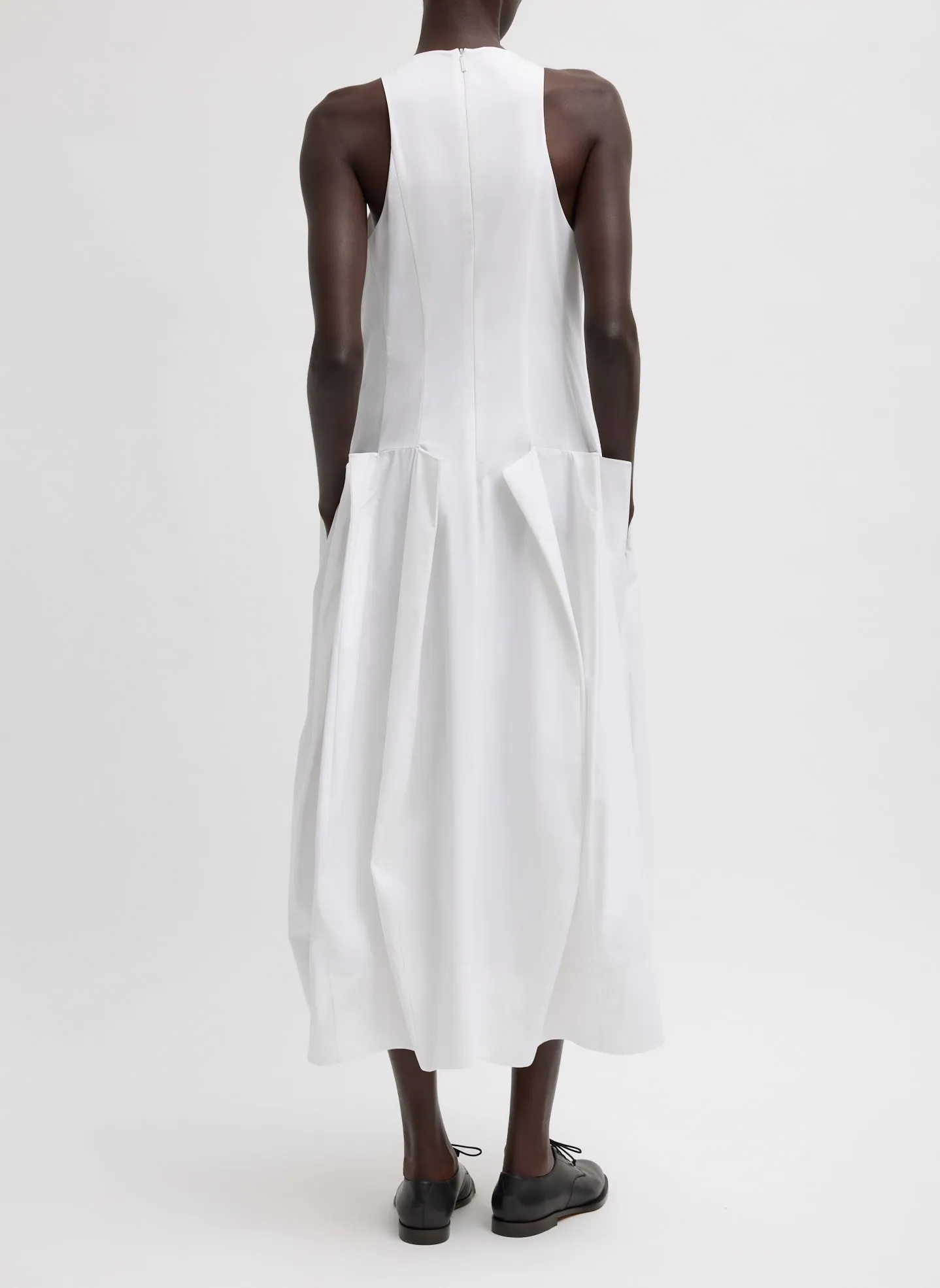 Compact Eco Poplin Pinched Pleat Dress sold by Tibi product image thumbnail 5