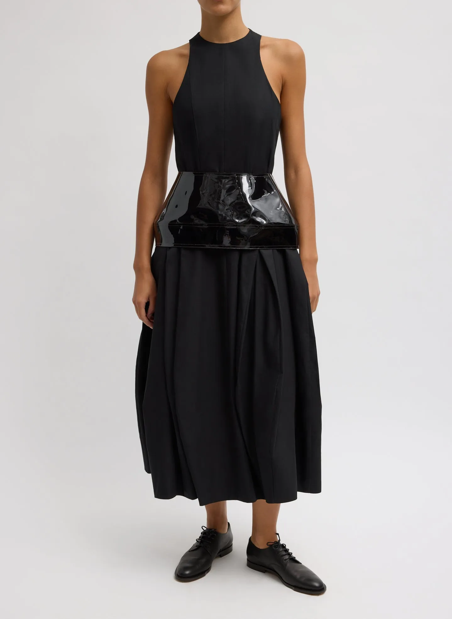 Compact Eco Poplin Pinched Pleat Dress sold by Tibi product image thumbnail 5