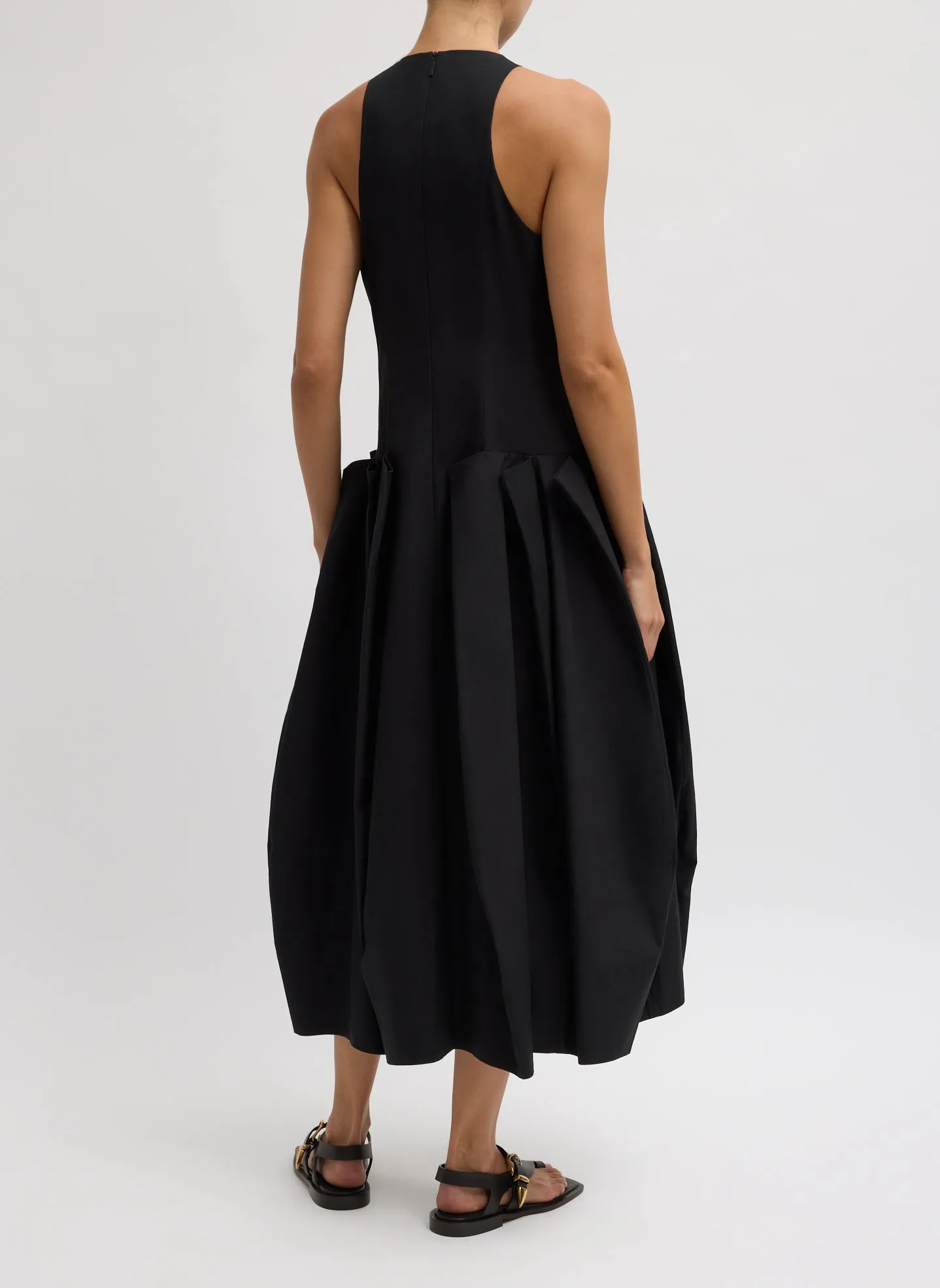 Compact Eco Poplin Pinched Pleat Dress sold by Tibi product image thumbnail 4
