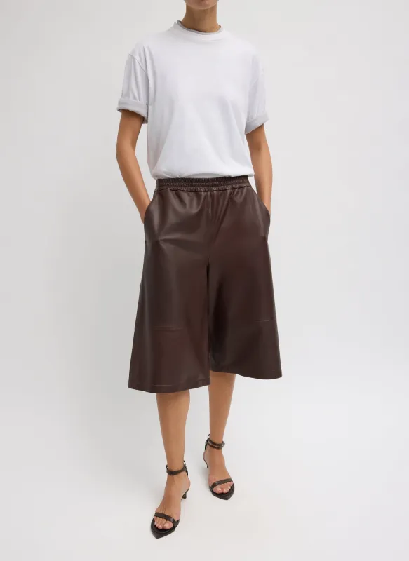 Leather Relaxed Long Short made by Tibi