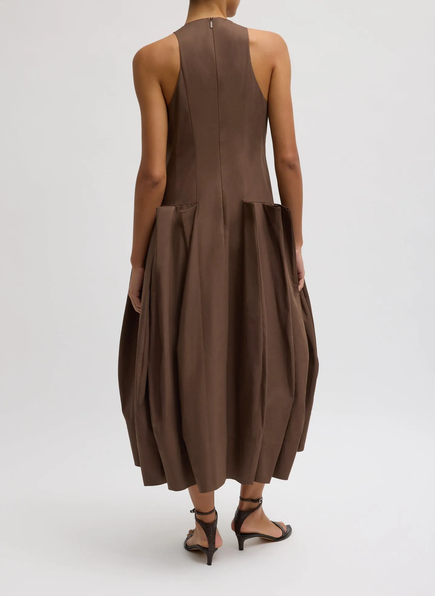 Compact Eco Poplin Pinched Pleat Dress sold by Tibi product image thumbnail 3