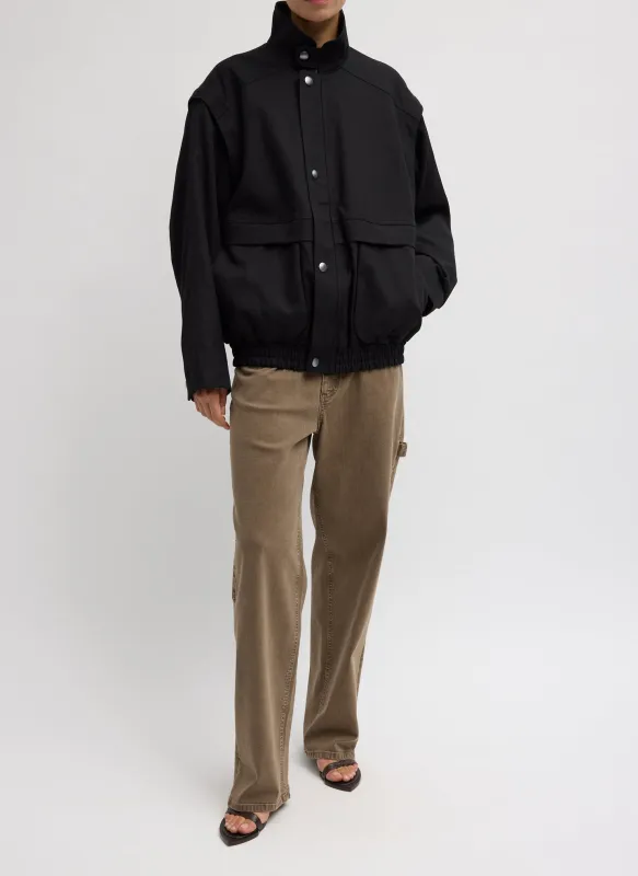 Patchwork Twill Slicker Jacket made by Tibi
