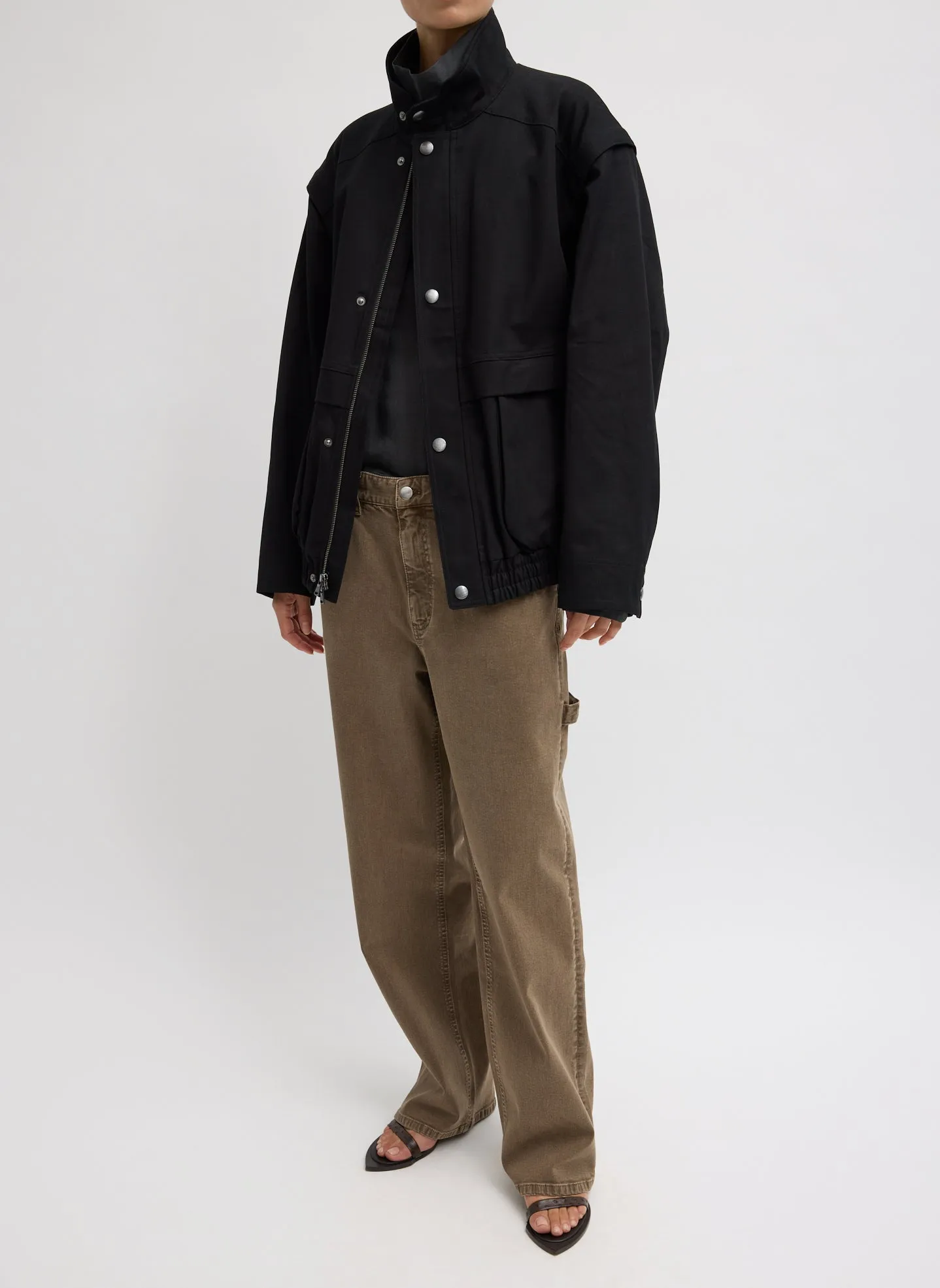 Patchwork Twill Slicker Jacket sold by Tibi product image thumbnail 4