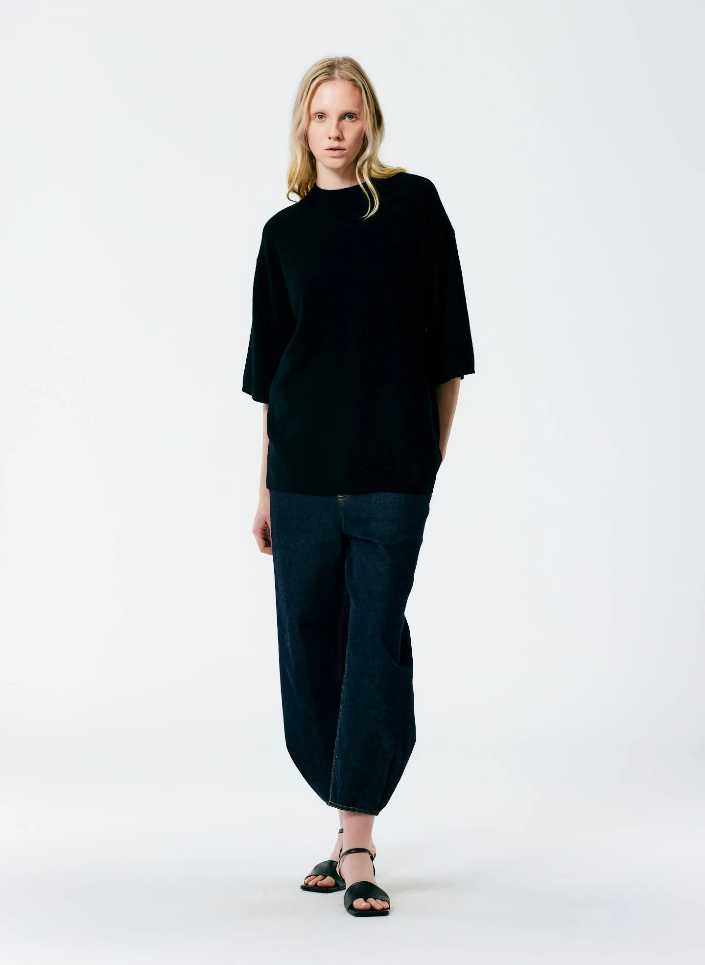 Feather Weight Cashmere Oversized Easy T-Shirt sold by Tibi product image thumbnail 3