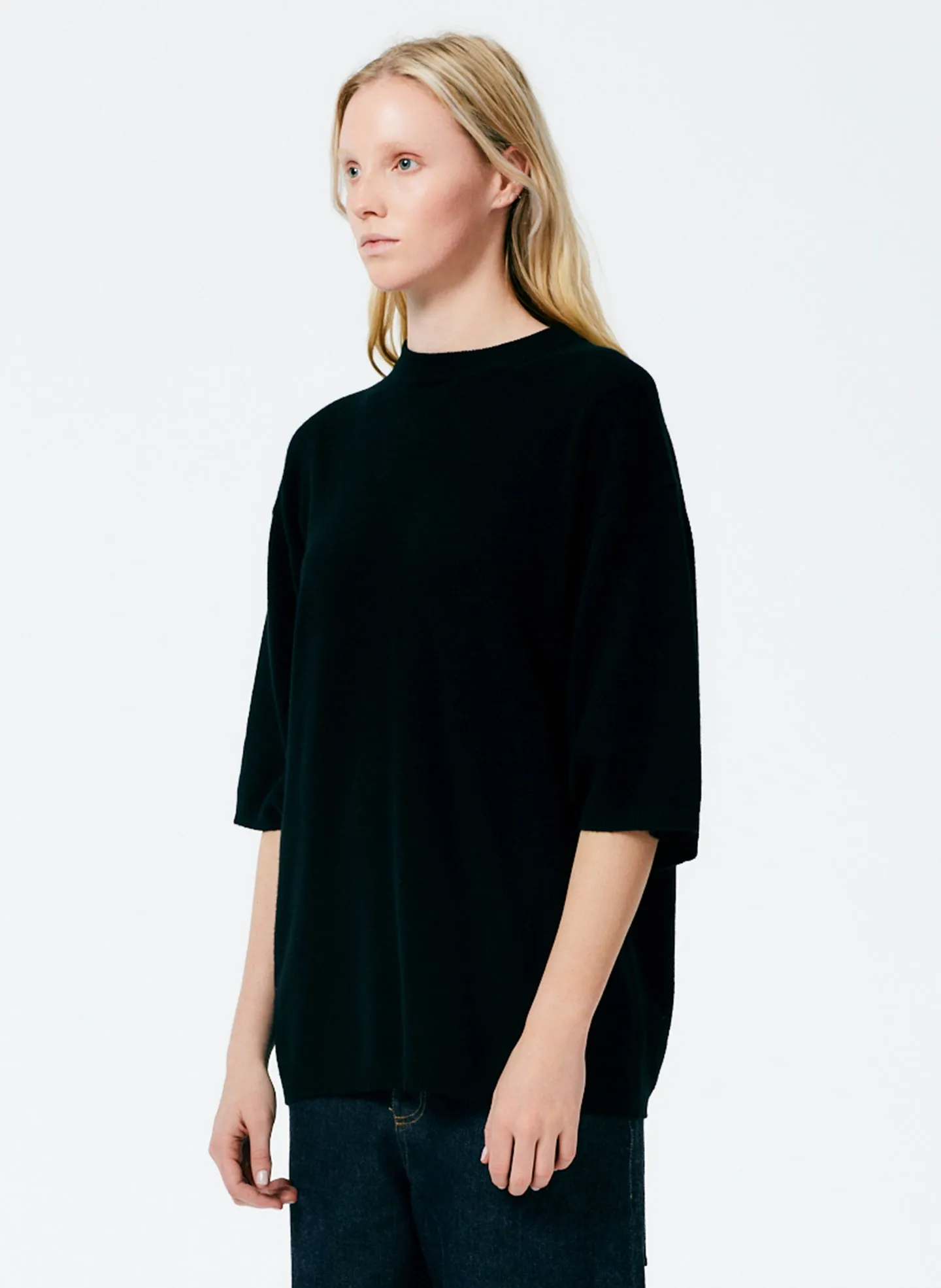 Feather Weight Cashmere Oversized Easy T-Shirt sold by Tibi product image thumbnail 2