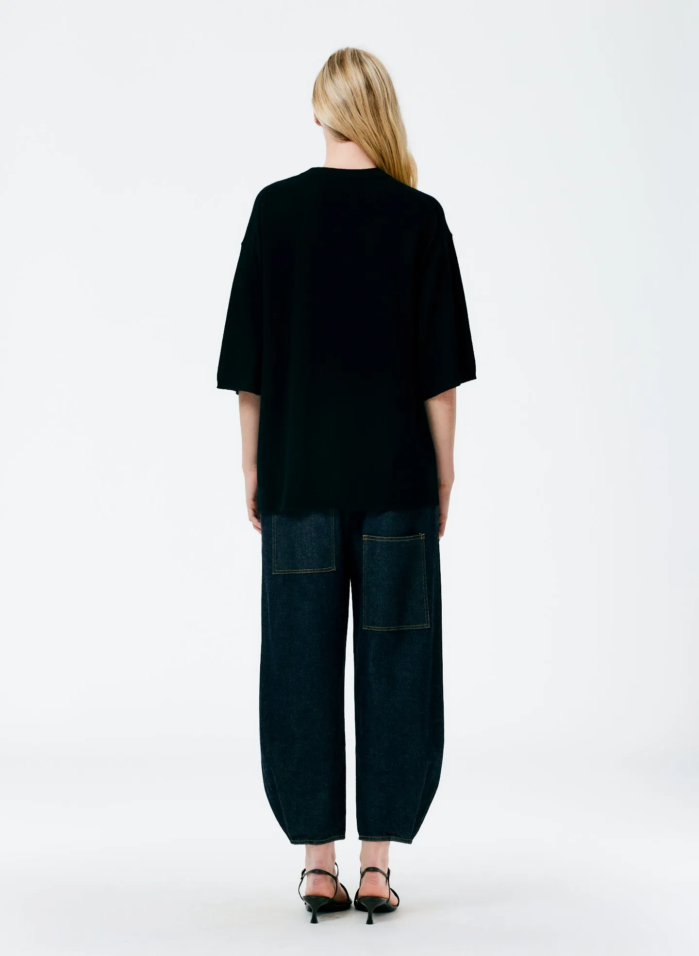 Feather Weight Cashmere Oversized Easy T-Shirt sold by Tibi product image thumbnail 5