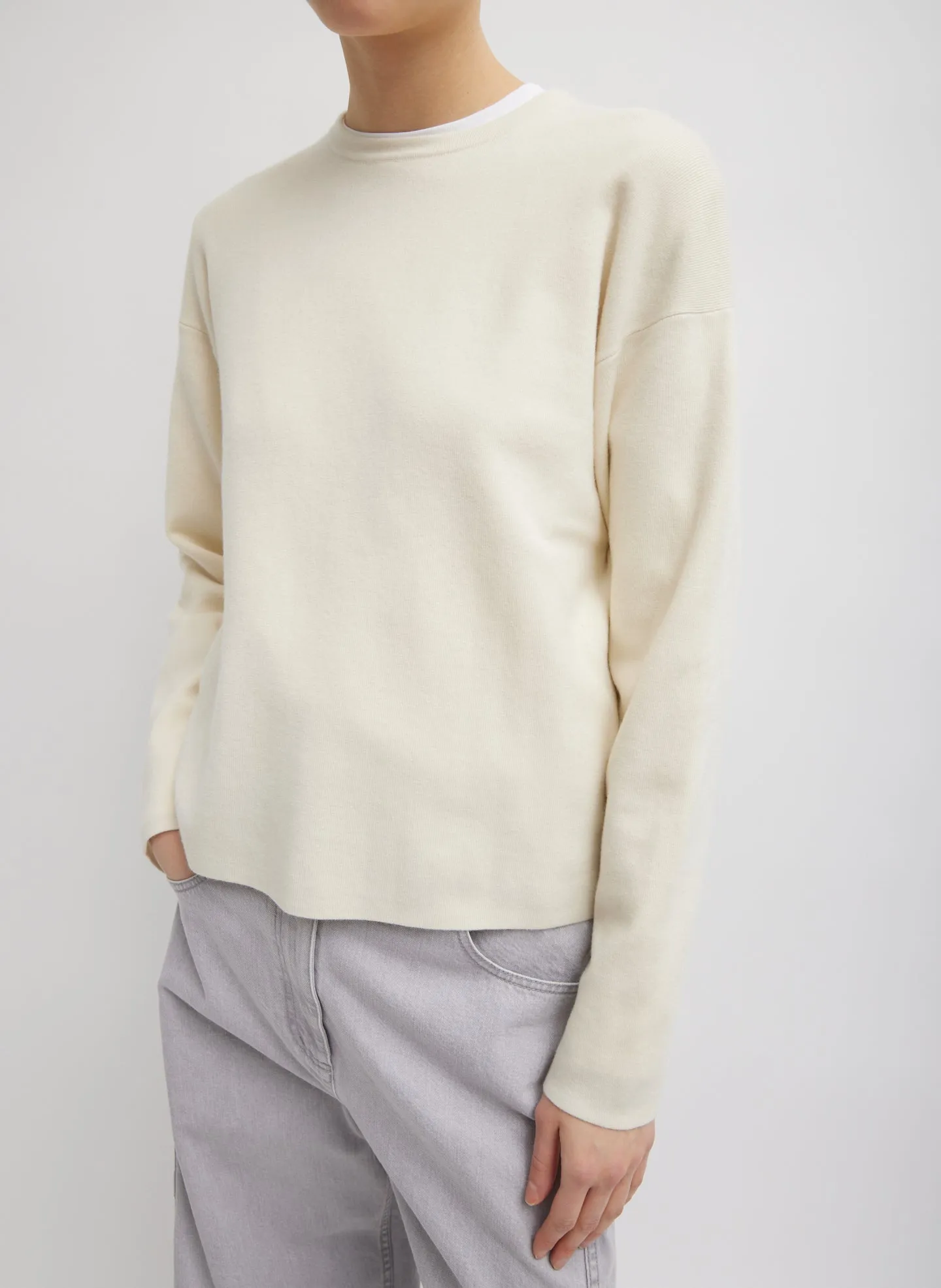 Double Faced Cashmere Oversized Easy Sweater sold by Tibi product image thumbnail 2
