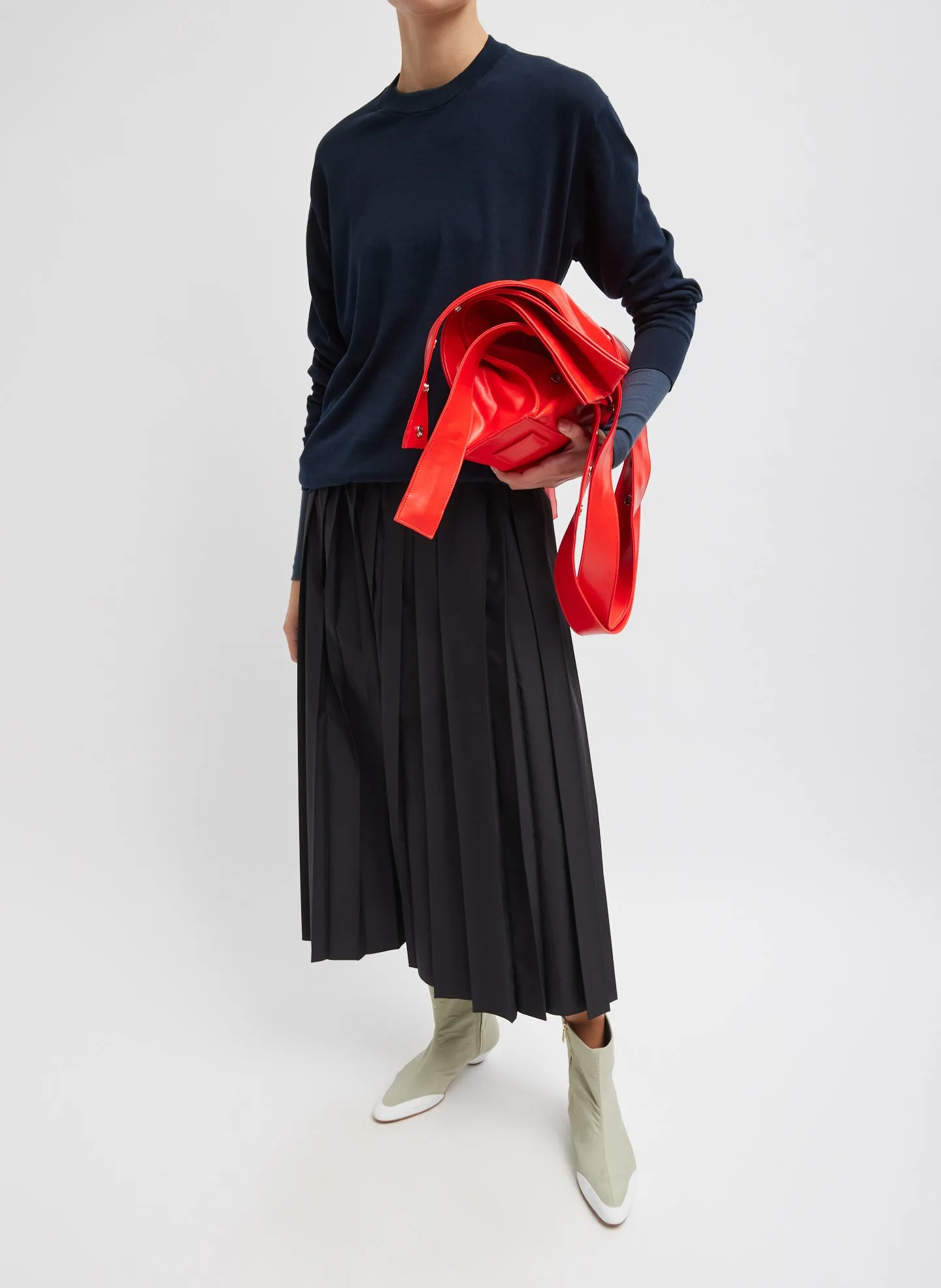 Nylon Pleated Pull On Skirt sold by Tibi