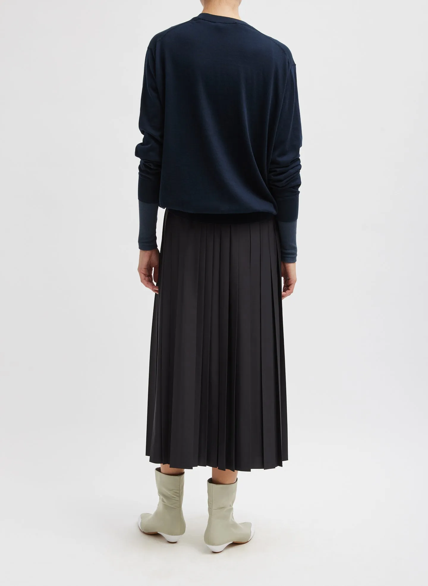 Nylon Pleated Pull On Skirt sold by Tibi product image thumbnail 4