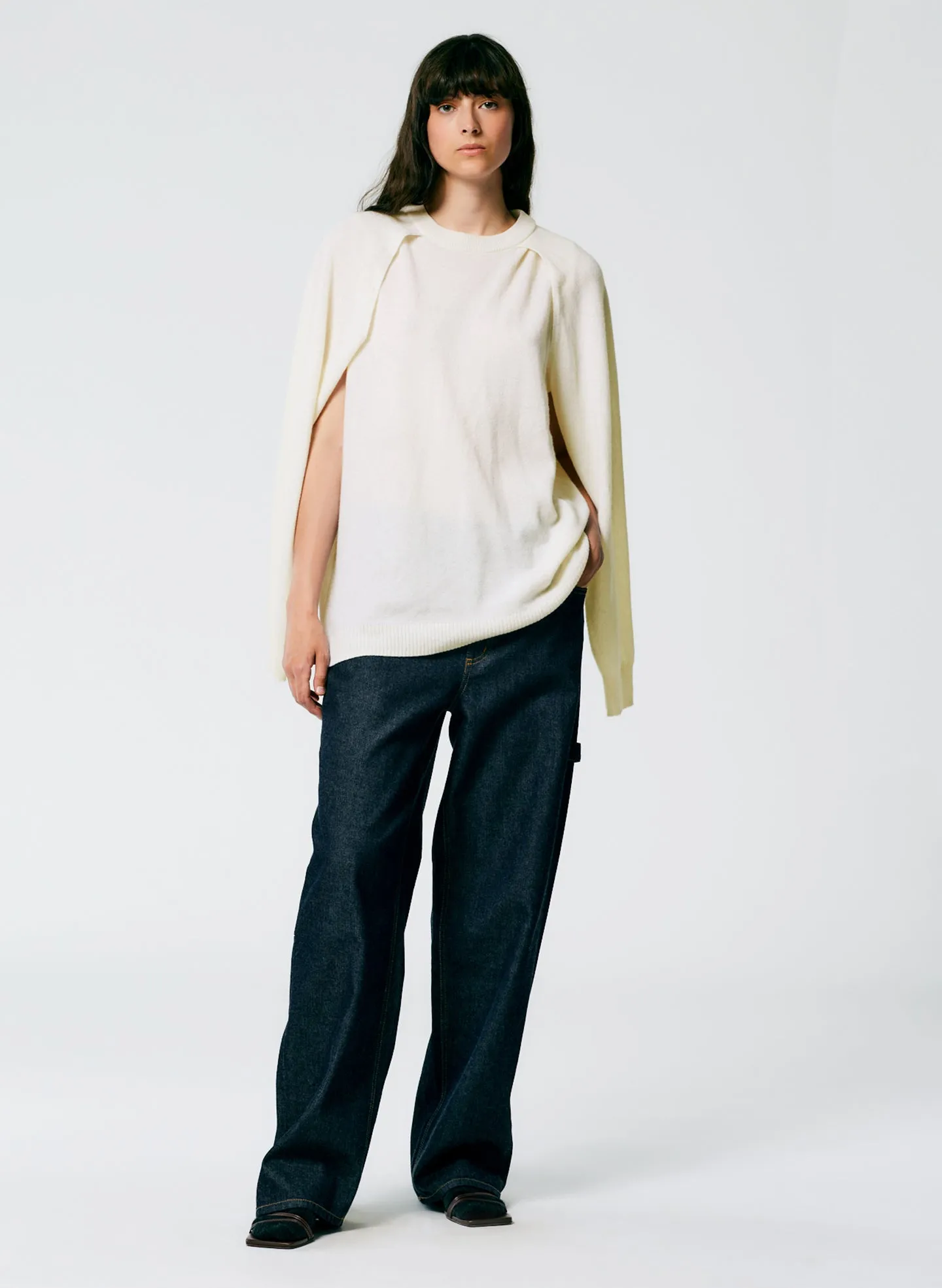Feather Weight Cashmere Easy Cocoon Tunic sold by Tibi product image thumbnail 4