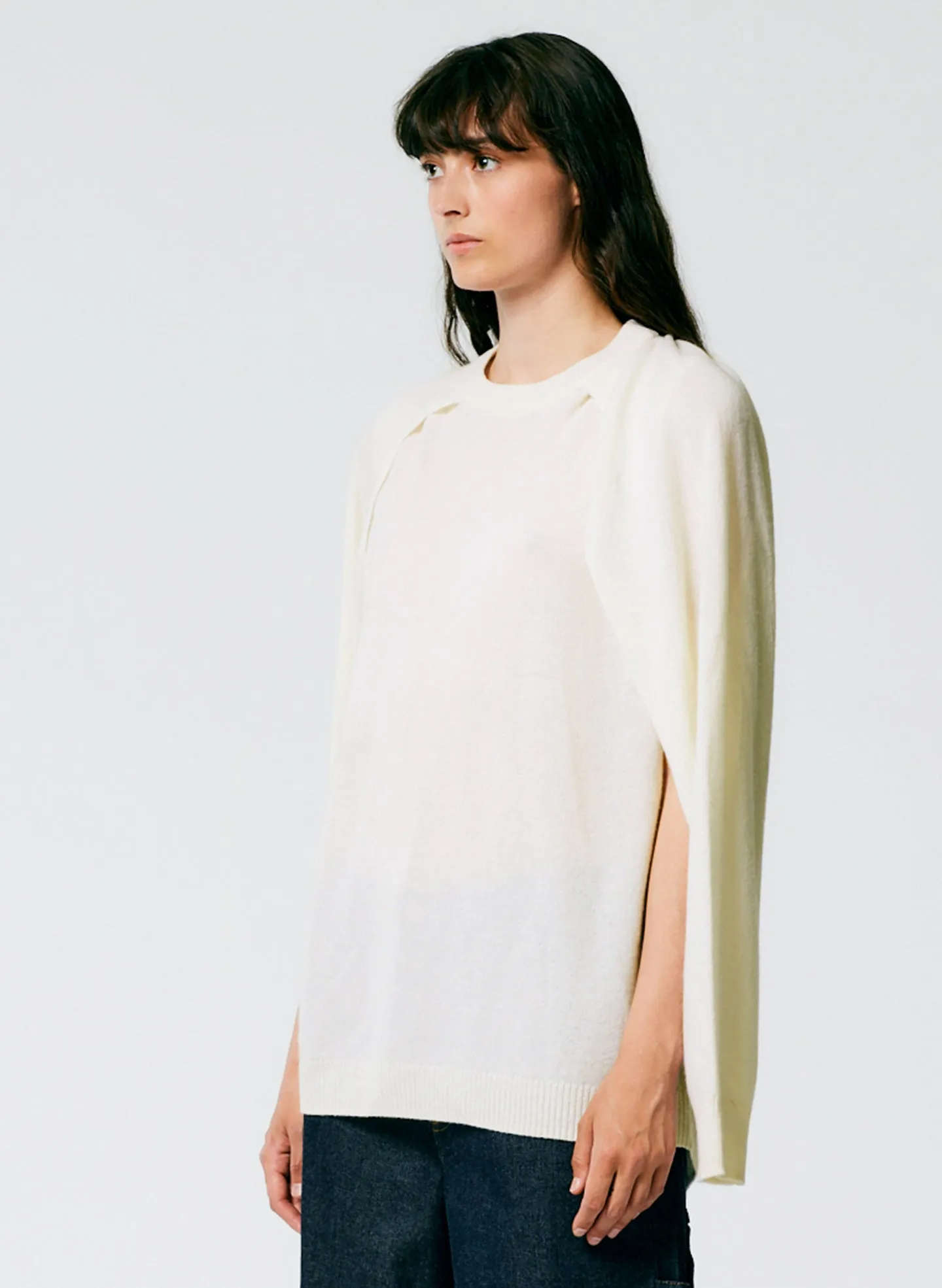 Feather Weight Cashmere Easy Cocoon Tunic sold by Tibi product image thumbnail 2