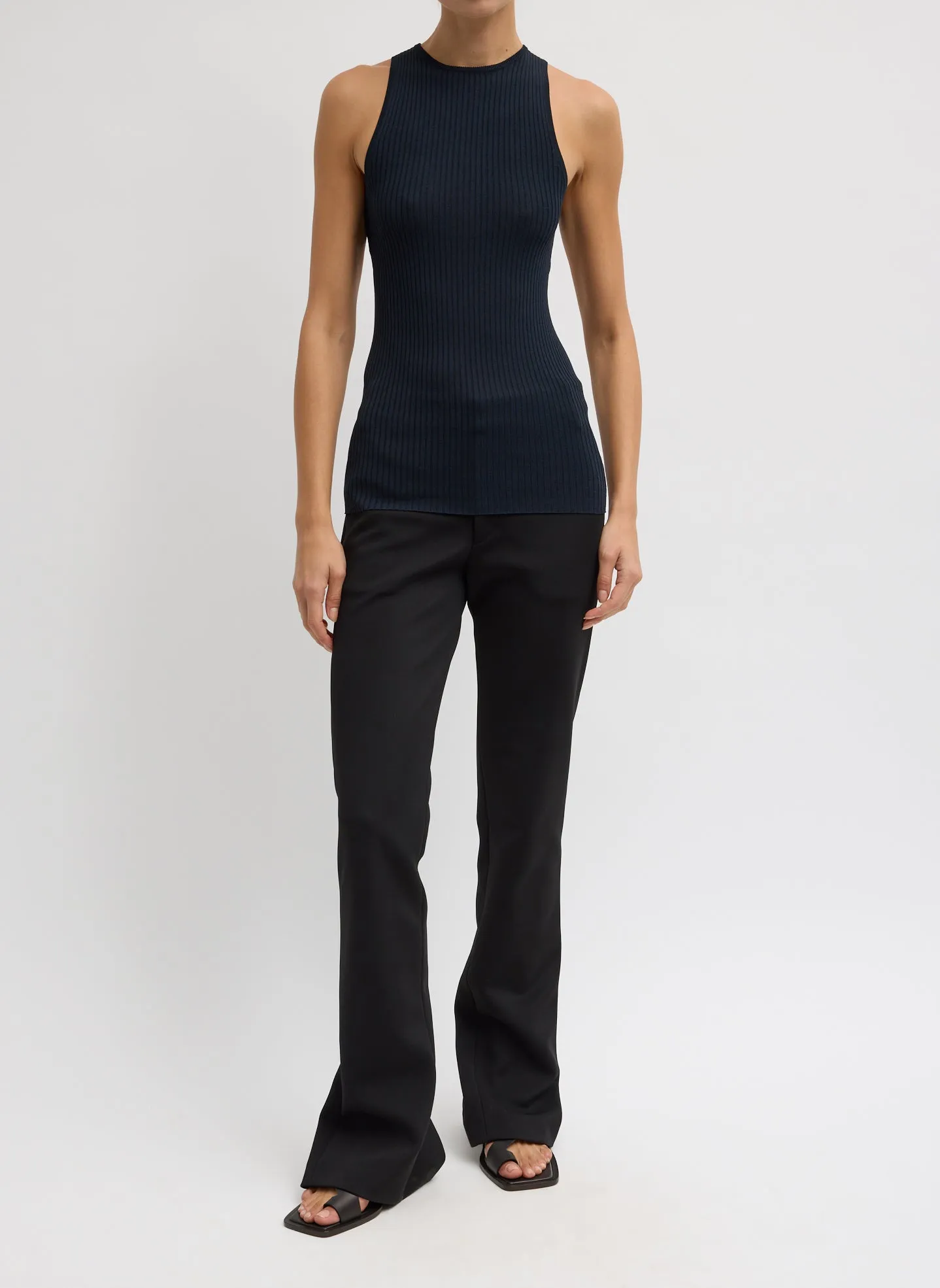 Ribbed Sweater Cut Out Tank sold by Tibi product image thumbnail 2