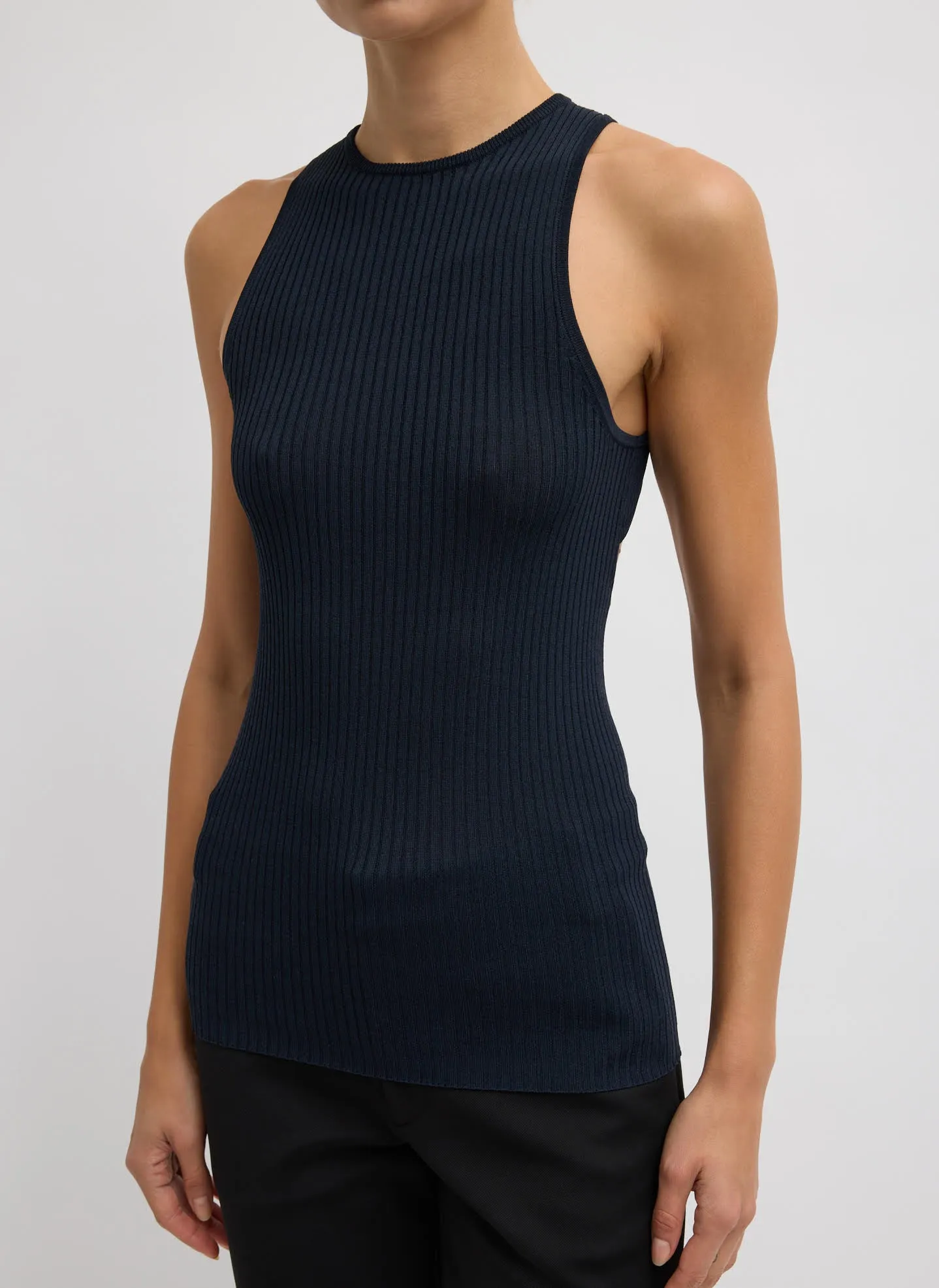 Ribbed Sweater Cut Out Tank sold by Tibi