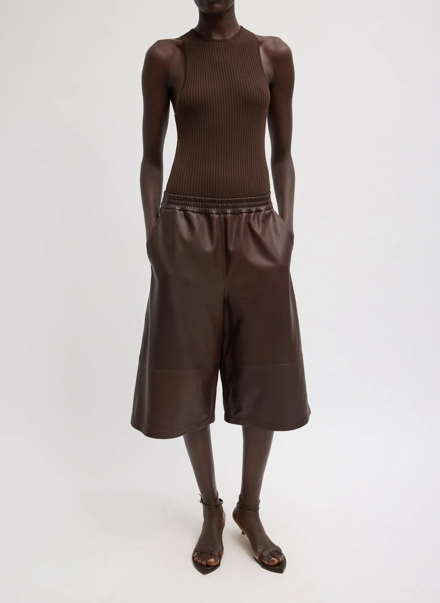 Ribbed Sweater Cut Out Tank sold by Tibi product image thumbnail 3