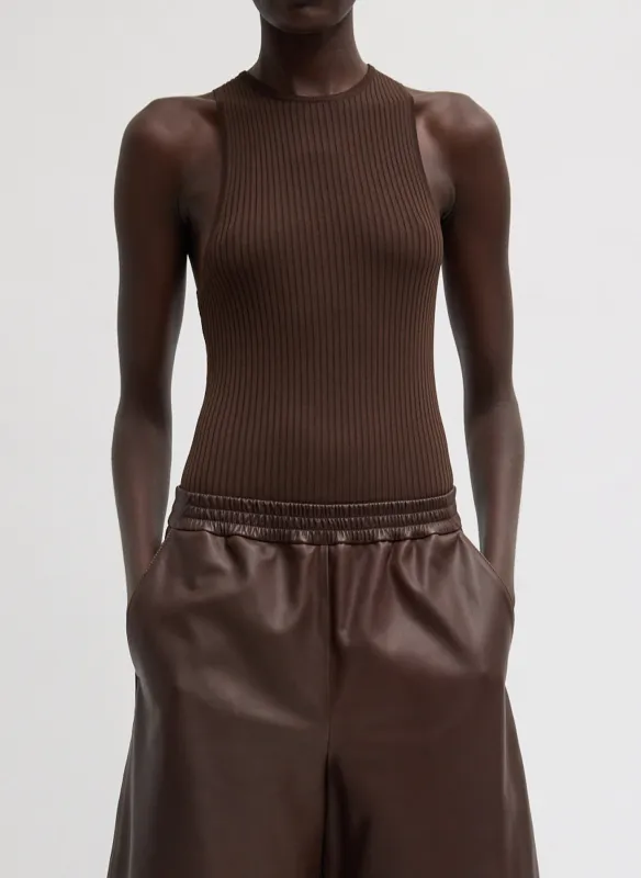 Ribbed Sweater Cut Out Tank made by Tibi