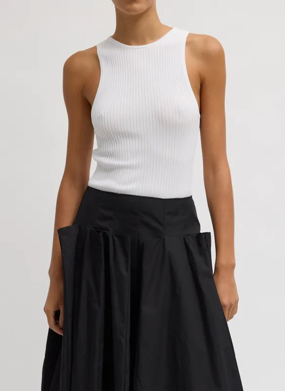 Ribbed Sweater Cut Out Tank made by Tibi