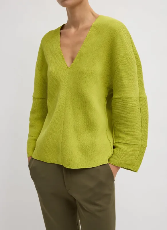 Viscose Plisse Hinged Long Sleeve Top sold by Tibi