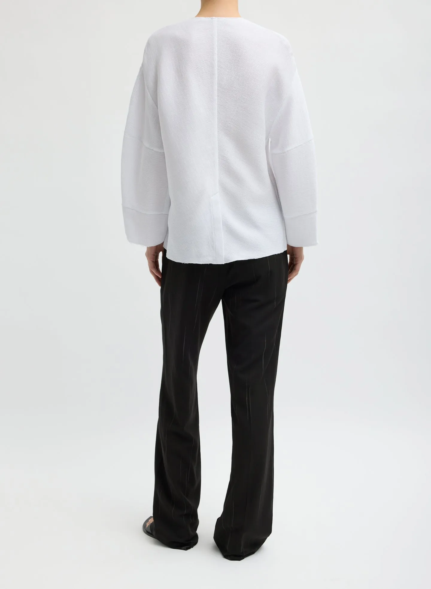 Viscose Plisse Hinged Long Sleeve Top sold by Tibi product image thumbnail 3