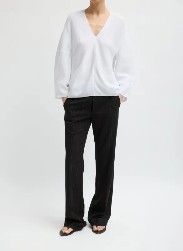 Viscose Plisse Hinged Long Sleeve Top made by Tibi