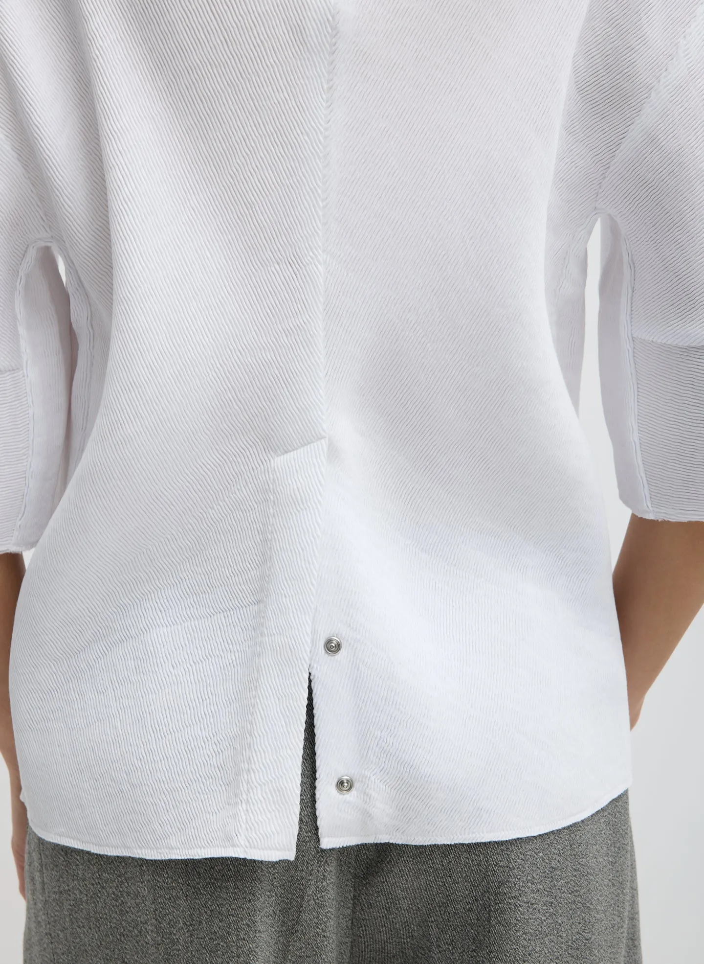 Viscose Plisse Hinged Short Sleeve Top sold by Tibi product image thumbnail 5