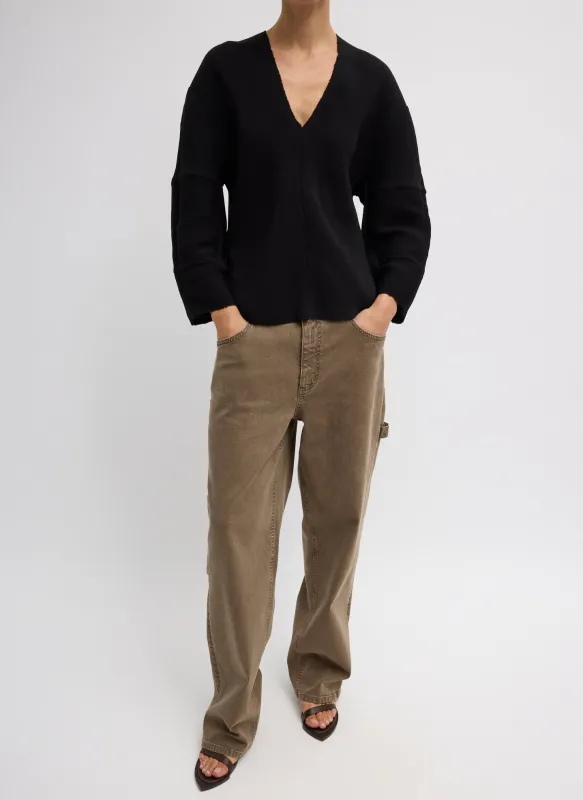 Viscose Plisse Hinged Long Sleeve Top made by Tibi