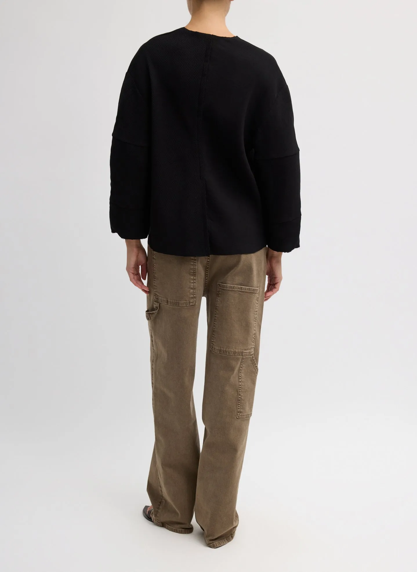 Viscose Plisse Hinged Long Sleeve Top sold by Tibi product image thumbnail 2