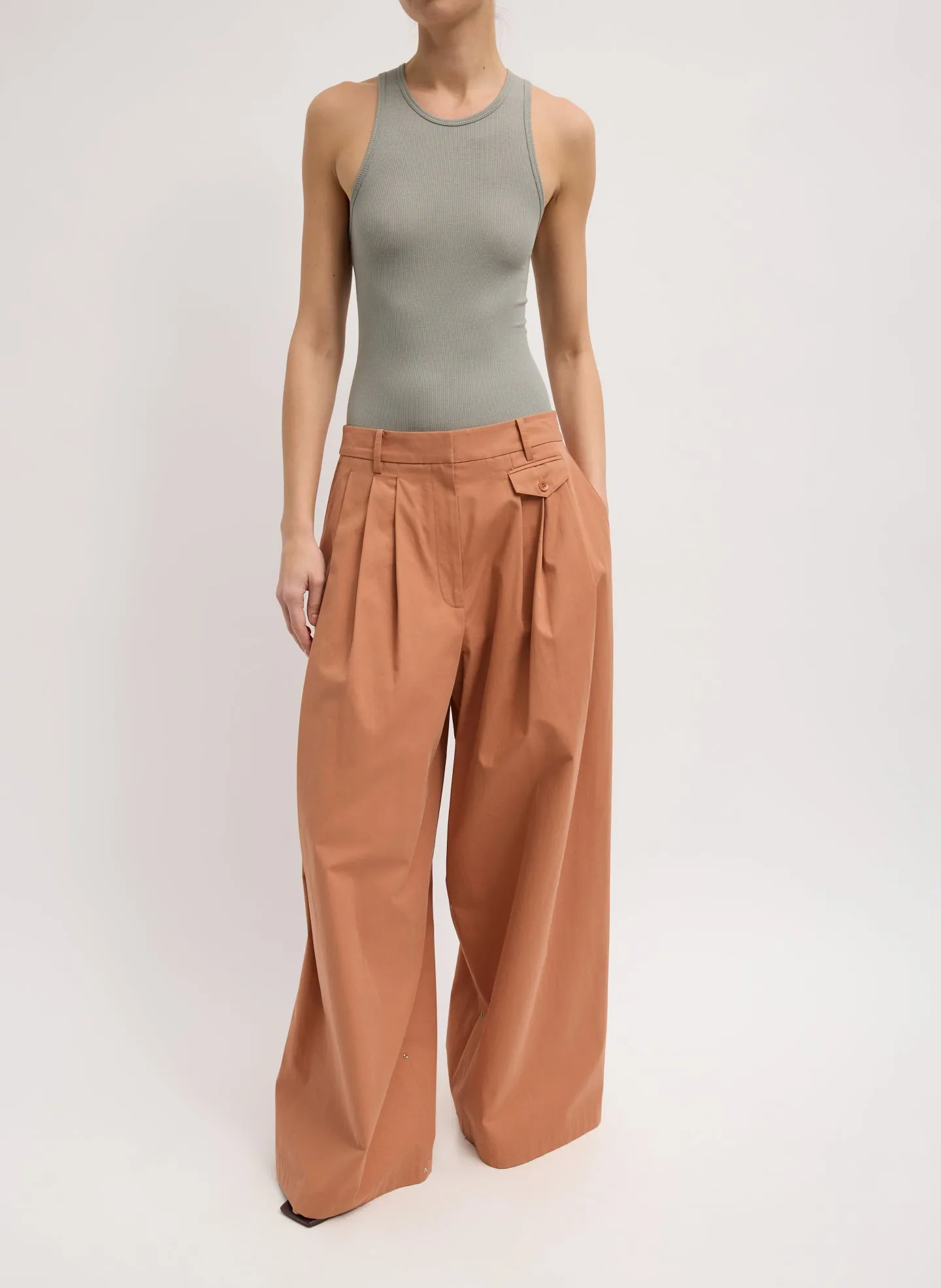 Bio Twill Triple Pleat Pant sold by Tibi product image thumbnail 2