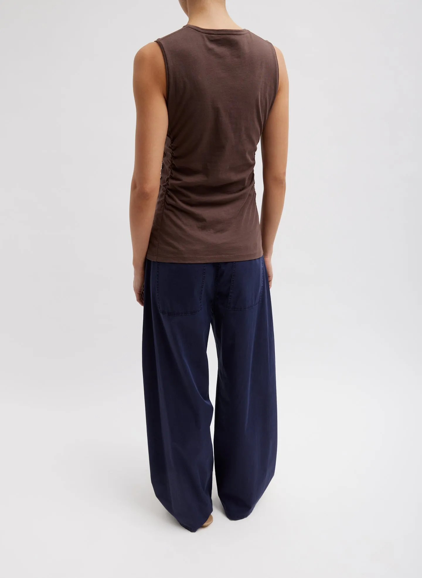 T-Shirting Shirred Crewneck Top sold by Tibi product image thumbnail 4