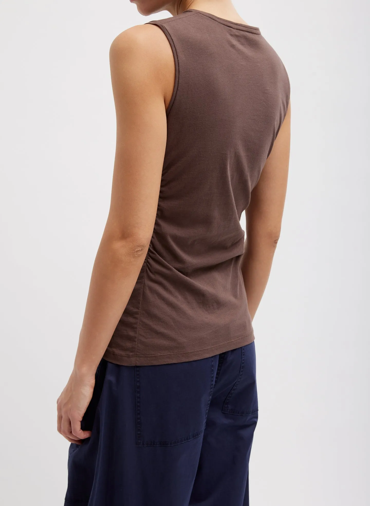 T-Shirting Shirred Crewneck Top sold by Tibi product image thumbnail 3