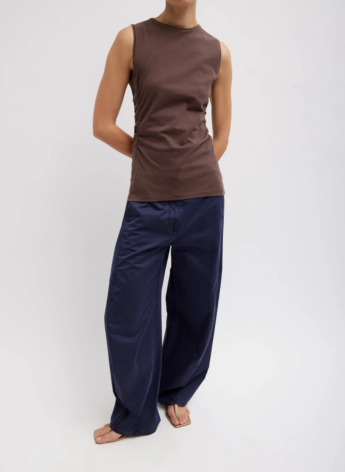 T-Shirting Shirred Crewneck Top sold by Tibi product image thumbnail 2