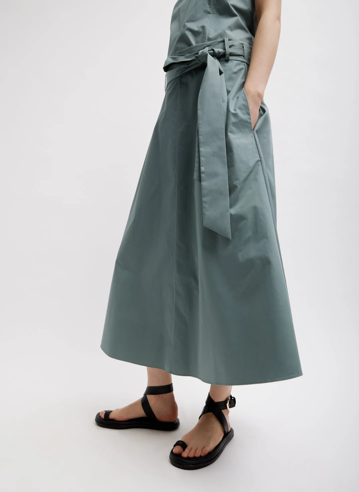 Eco Poplin Back Wrap Skirt sold by Tibi product image thumbnail 4