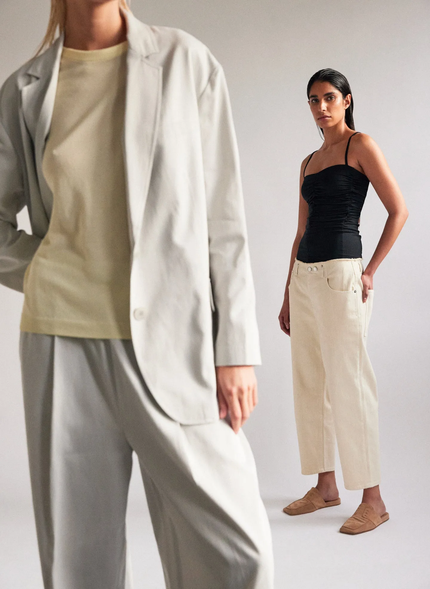 Garment Dyed Stretch Twill Cropped Newman Jean sold by Tibi product image thumbnail 2