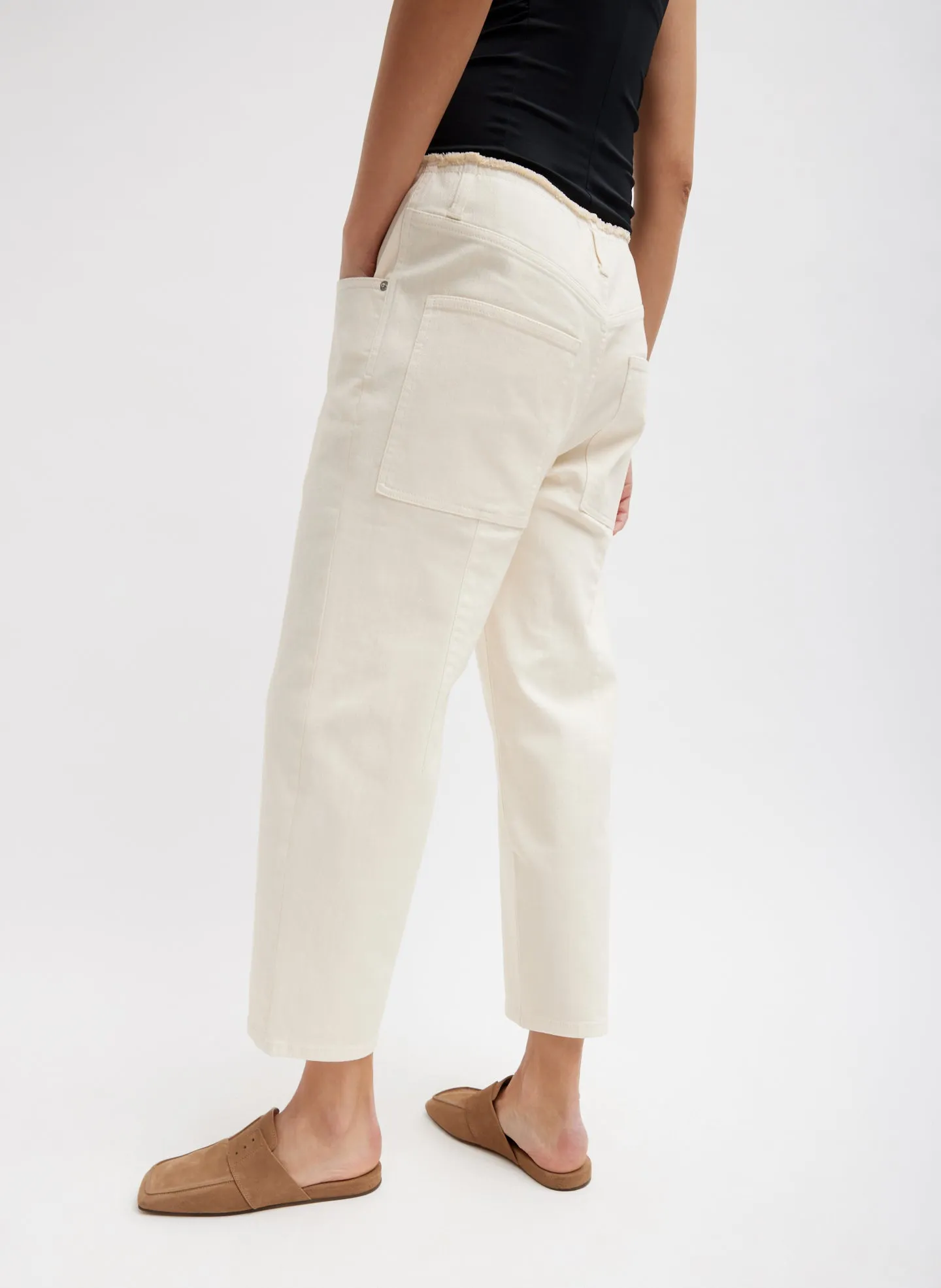 Garment Dyed Stretch Twill Cropped Newman Jean sold by Tibi product image thumbnail 4