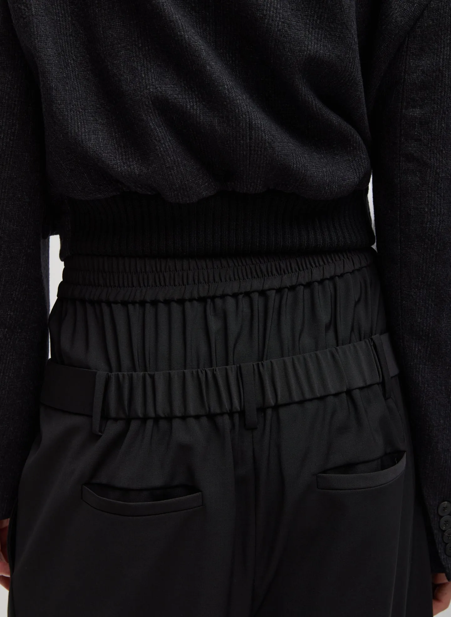 Recycled Tropical Wool Double Waist Boxer Trouser sold by Tibi product image thumbnail 3