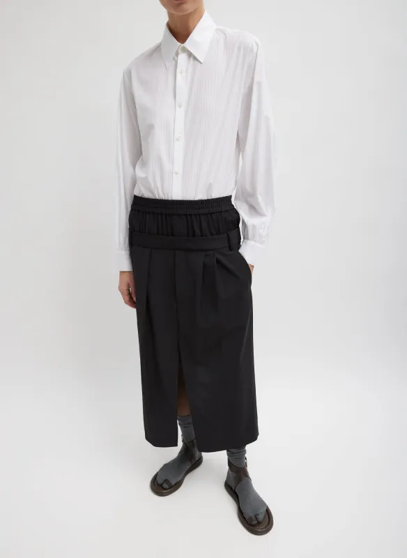 Recycled Tropical Wool Boxer Skirt made by Tibi