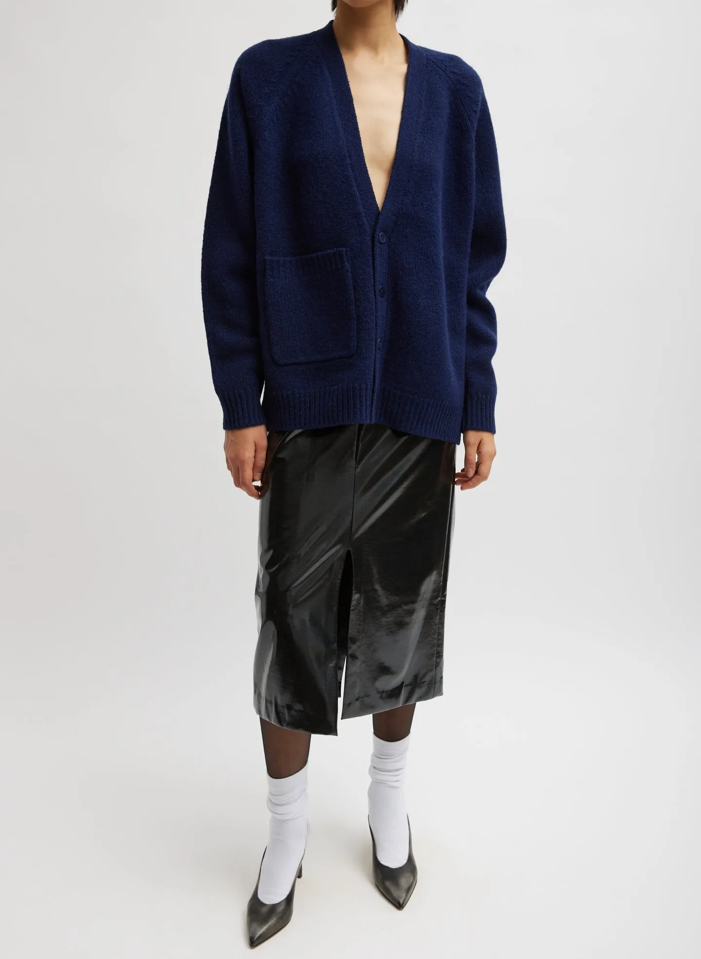 Soft Lambswool Half Cardigan sold by Tibi product image thumbnail 4