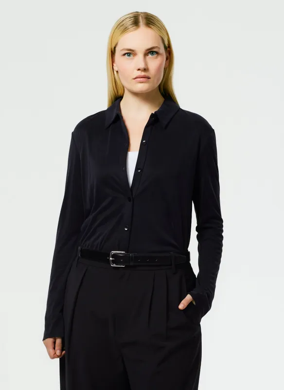 Deeba Cupro Slim Shirt made by Tibi