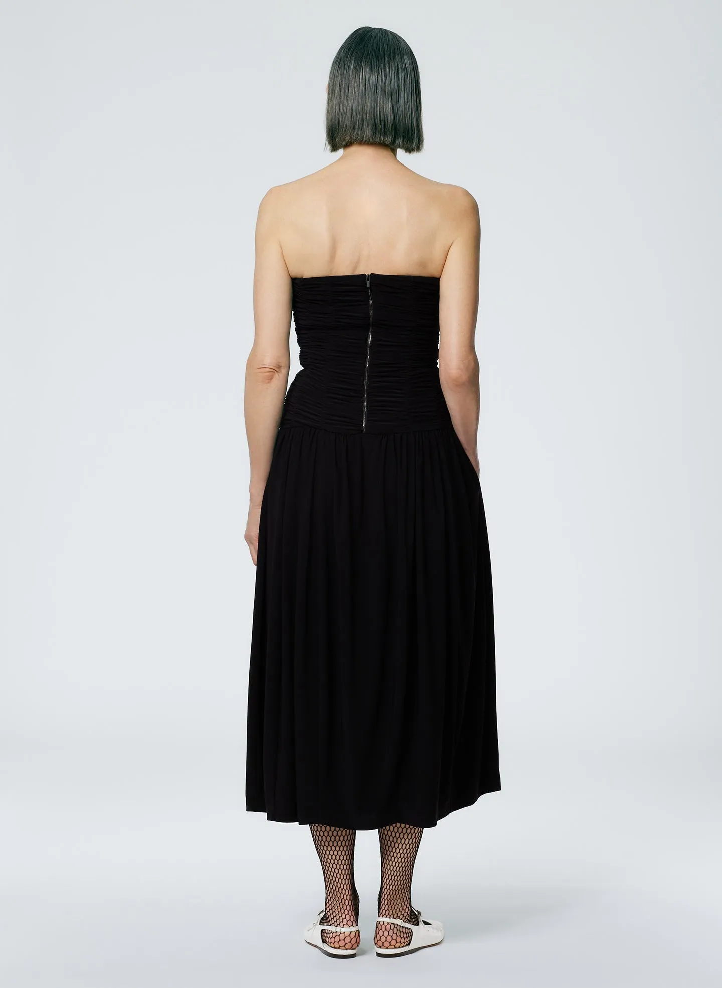 Drapey Jersey Ruched Strapless Dress sold by Tibi product image thumbnail 3