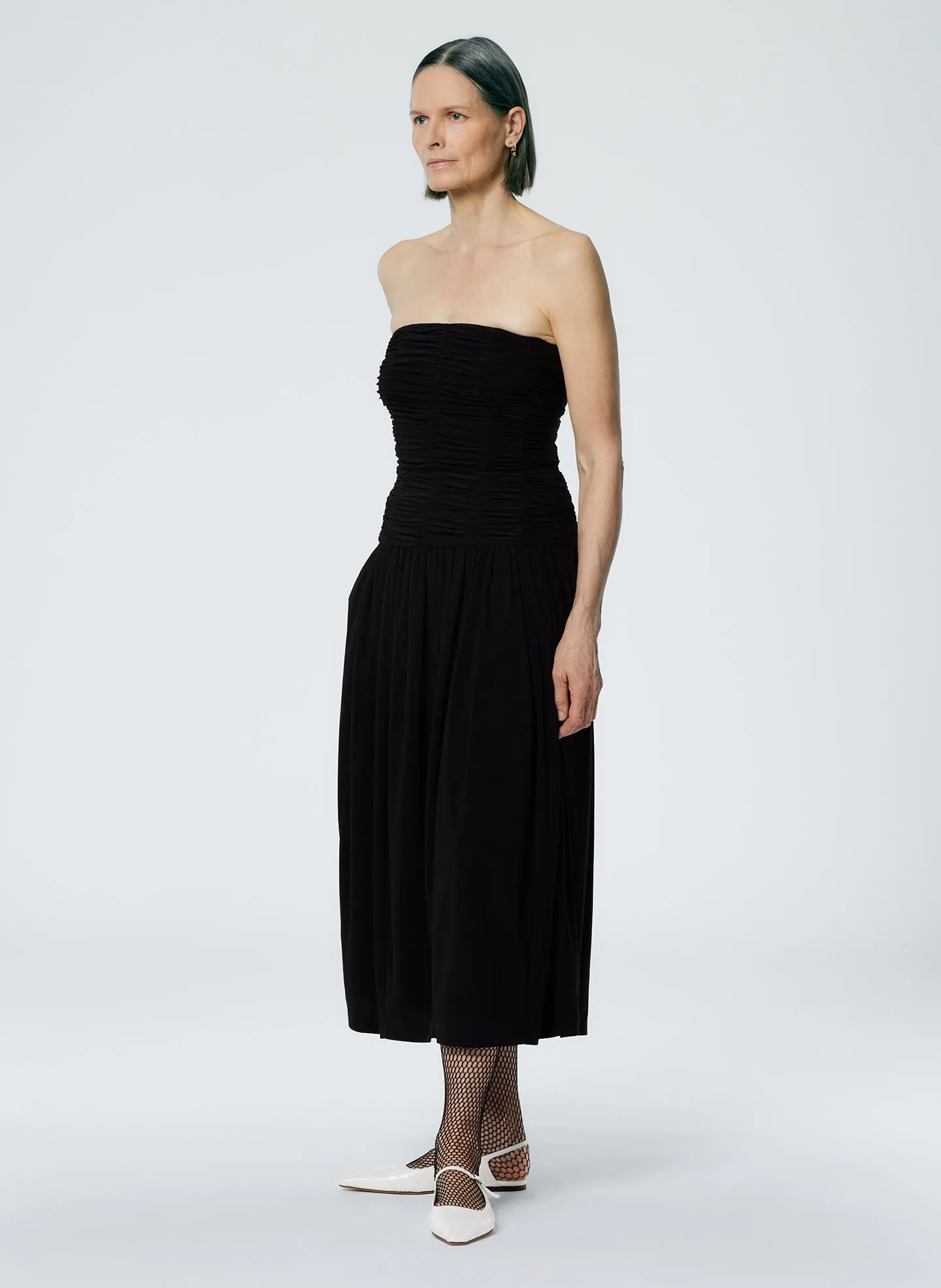 Drapey Jersey Ruched Strapless Dress sold by Tibi product image thumbnail 2