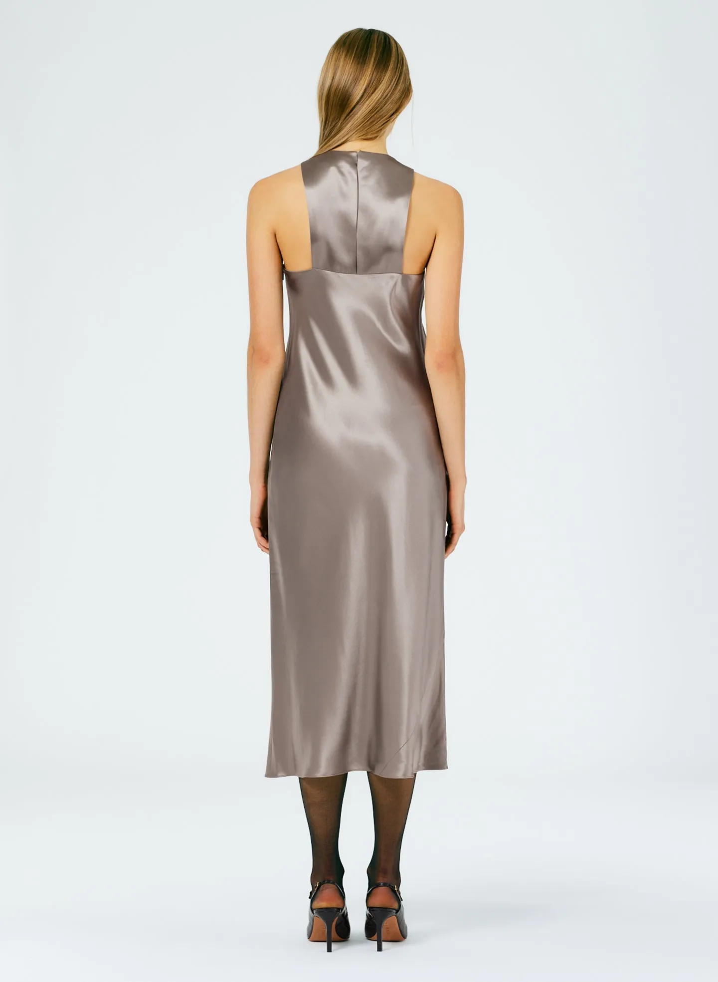 Heavy Satin Midi Bias Dress sold by Tibi product image thumbnail 3