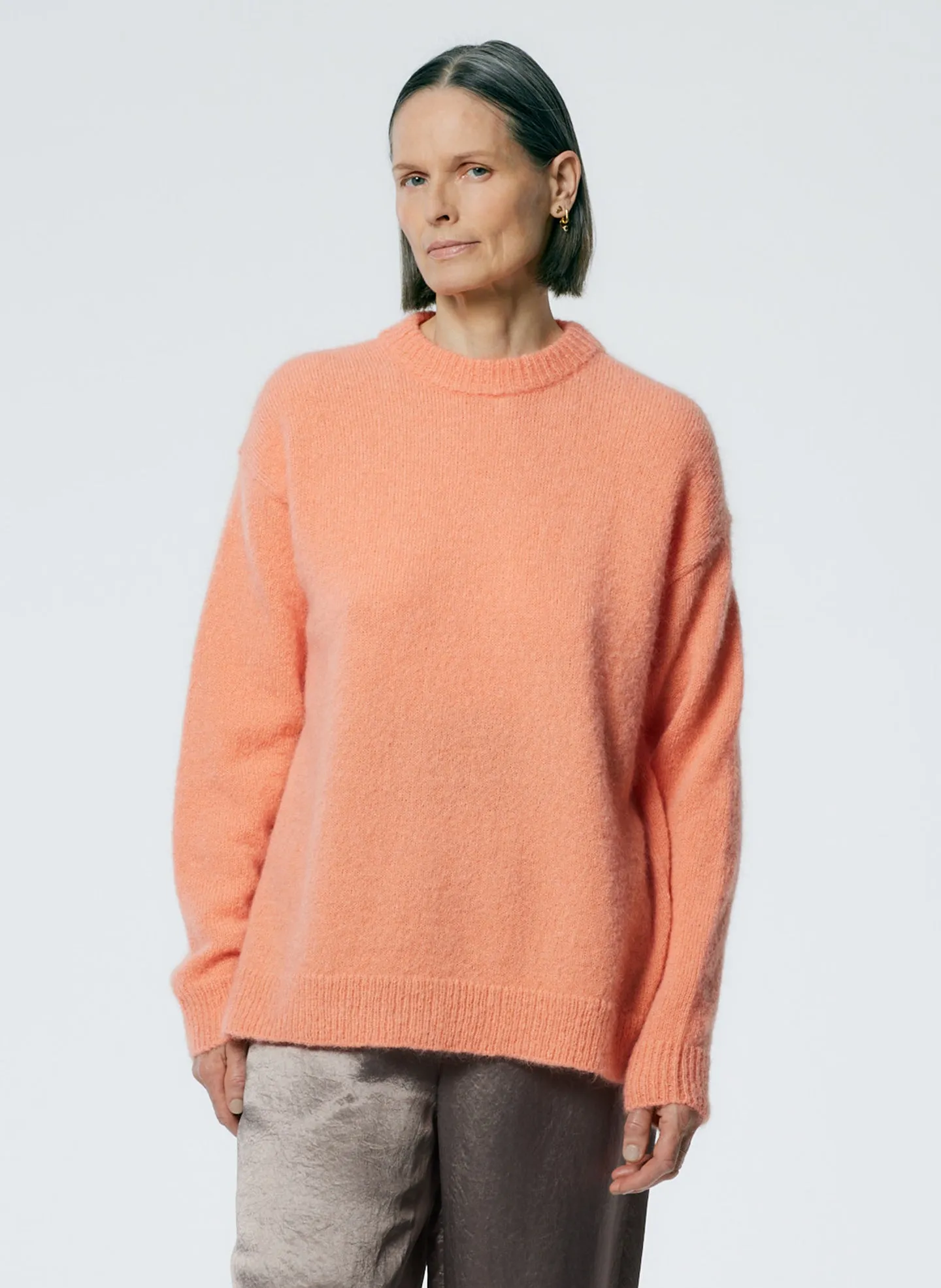 Soft Mohair Crewneck Easy Pullover sold by Tibi