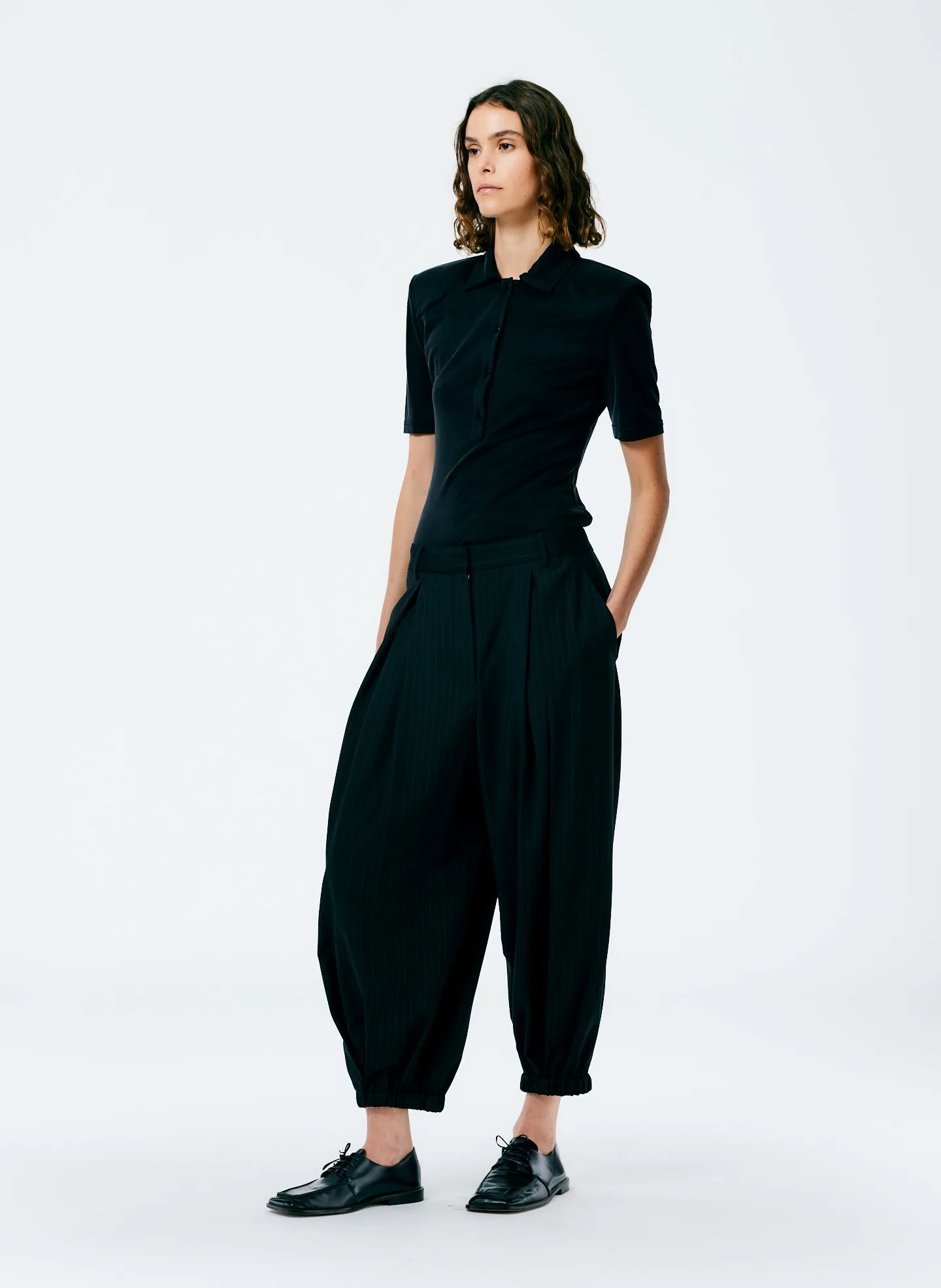 Dominic Pinstripe Eden Pleated Balloon Pant sold by Tibi product image thumbnail 2