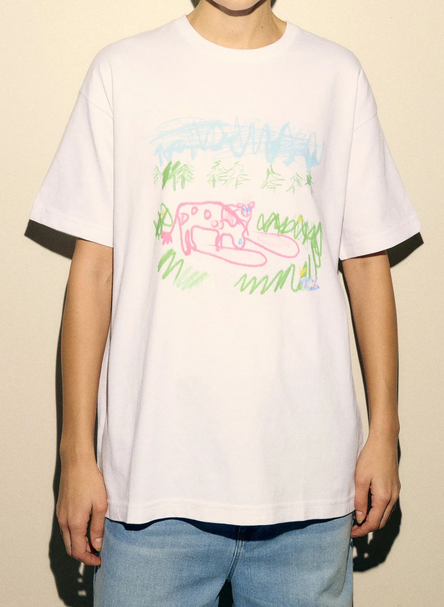 Tibi Creative Lab Moo Print T-Shirt sold by Tibi product image thumbnail 2