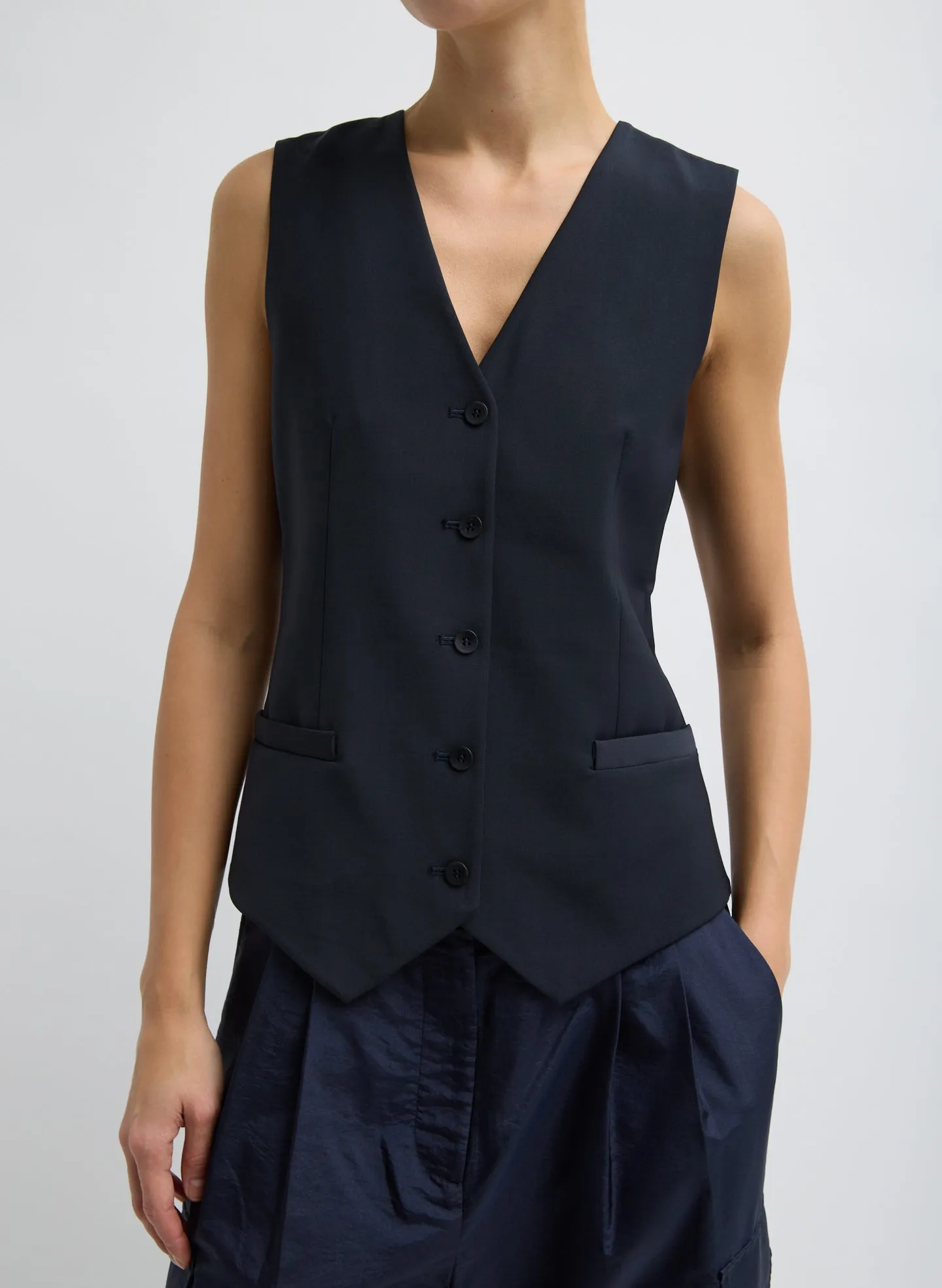 Tropical Wool Vest sold by Tibi