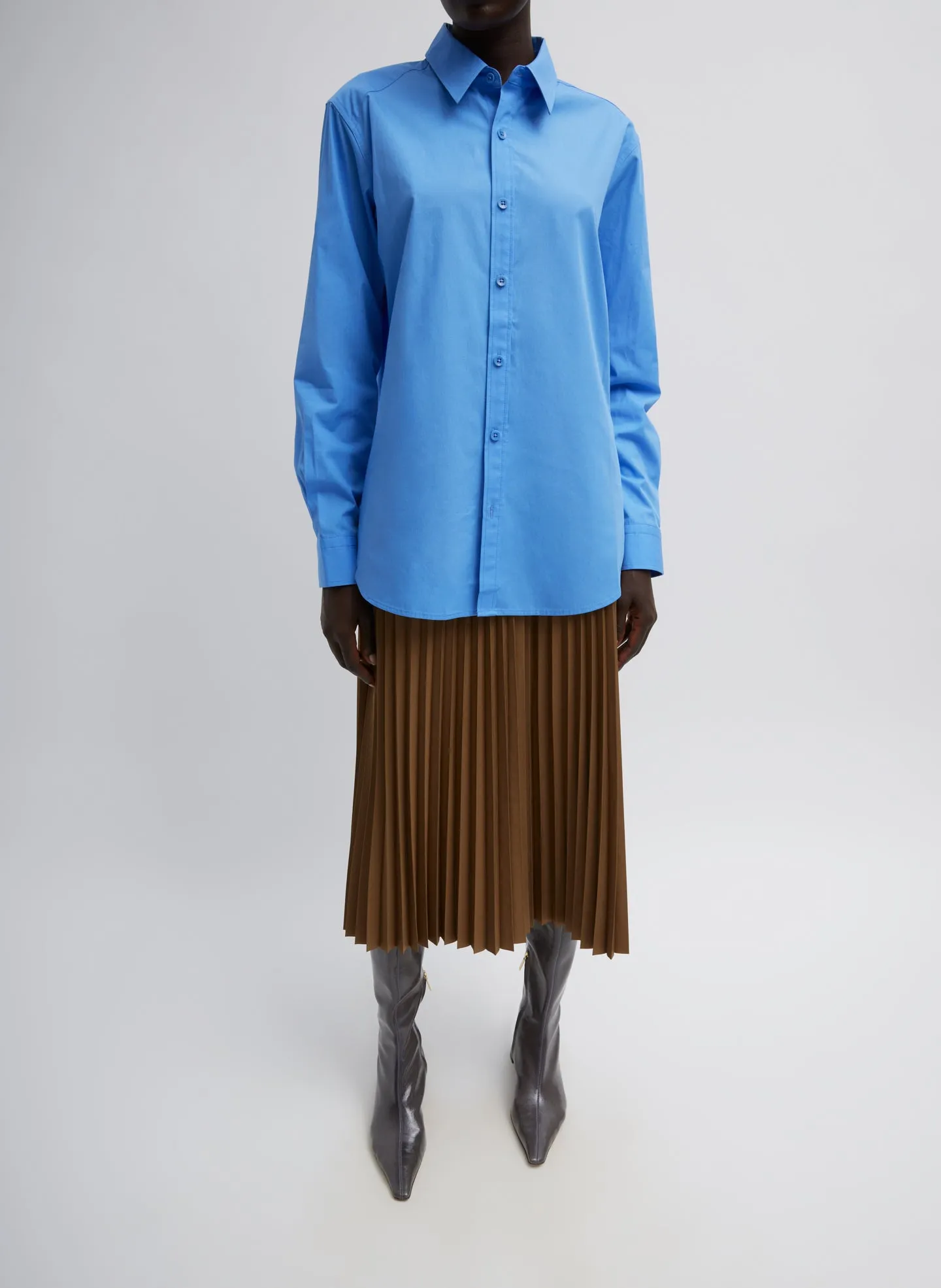 Nylon Pleating Sunray Pull On Skirt sold by Tibi