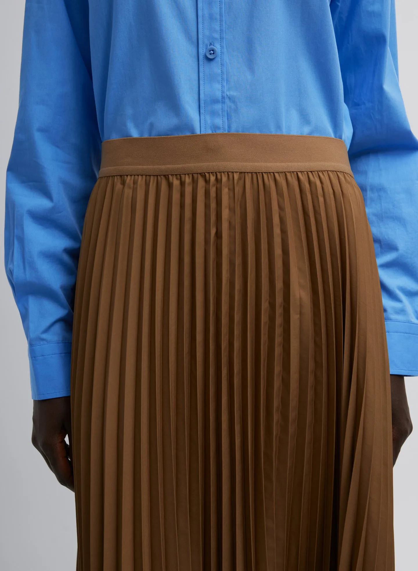 Nylon Pleating Sunray Pull On Skirt sold by Tibi product image thumbnail 3